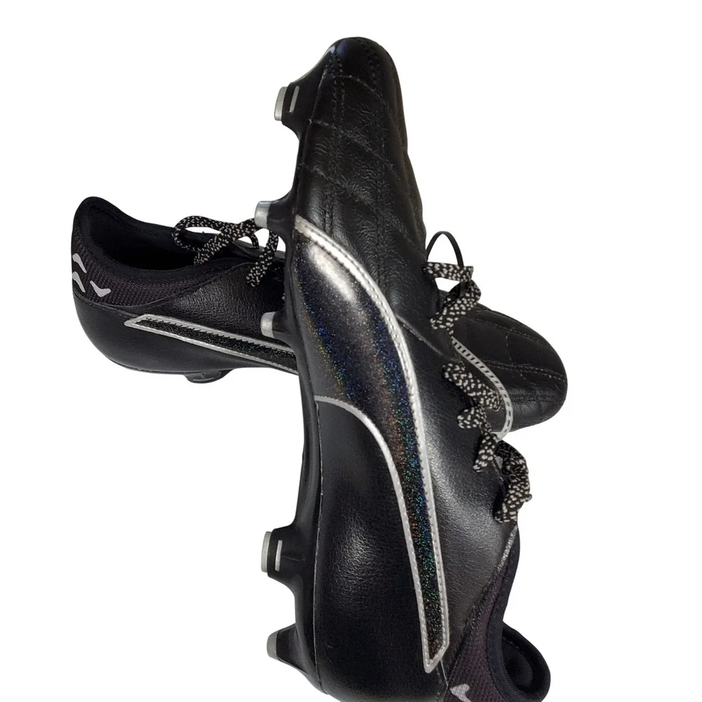 Puma evoTOUCH 3 Soccer Cleats Black Iridescent Glitter Mens 7 103985-03 FG Boots